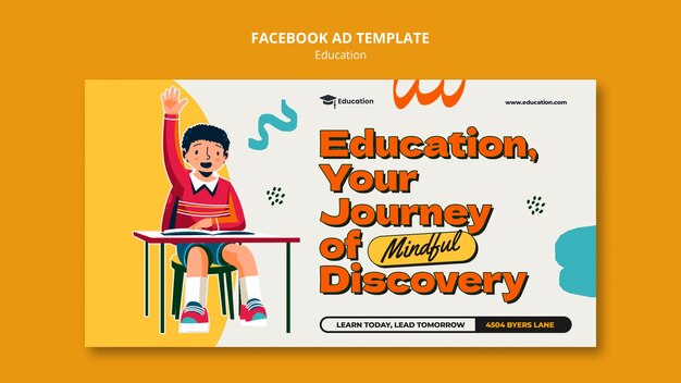 plantilla de Facebook para ofertas educativas
