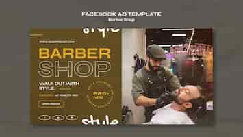 PSD gratuito plantilla de facebook de peluquería con textura