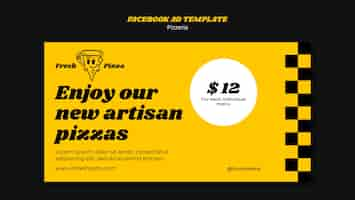 PSD gratuito plantilla de facebook de pizzería de comida deliciosa