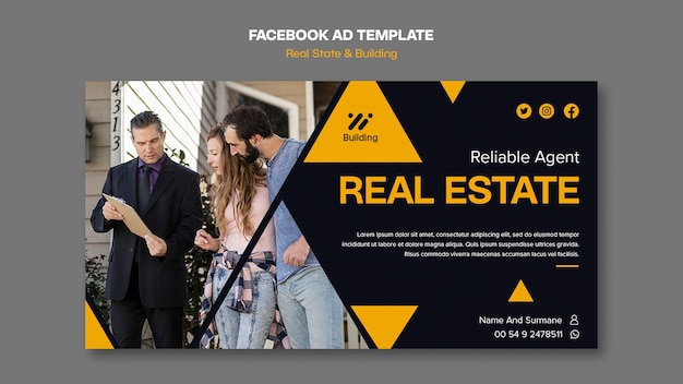 Plantilla de facebook de proyecto inmobiliario