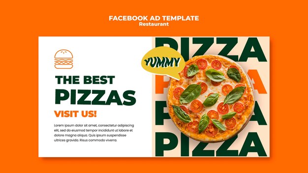 Plantilla de facebook de restaurante de comida deliciosa