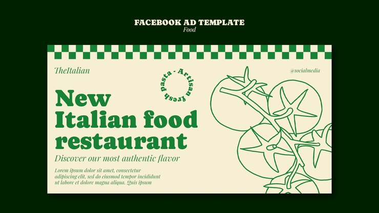 PSD gratuito plantilla de facebook de restaurante de comida deliciosa