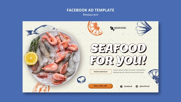 PSD gratuito plantilla de facebook de restaurante de comida deliciosa