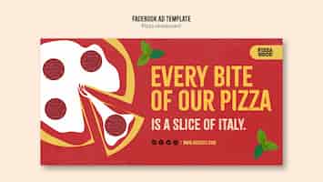 PSD gratuito plantilla de facebook de restaurante de pizza deliciosa