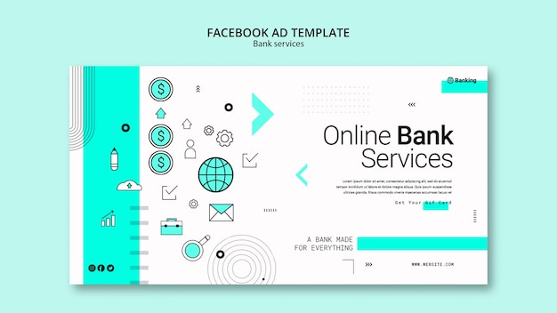 Plantilla de facebook de servicios bancarios