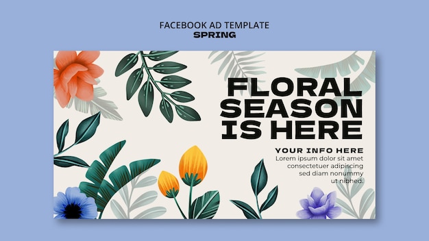 Plantilla de facebook de temporada de primavera