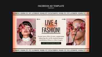 PSD gratuito plantilla de facebook de tendencias de moda