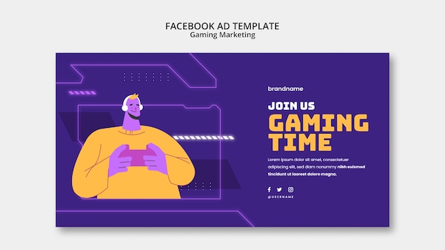 Plantilla de facebook de tiempo de juego dibujada a mano