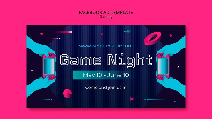 PSD gratuito plantilla de facebook de tiempo de juego