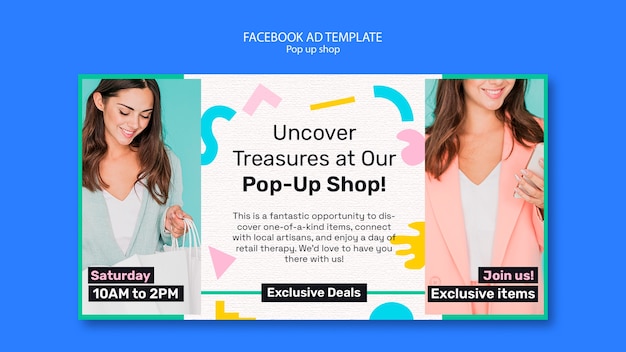 PSD gratuito plantilla de facebook de tienda emergente