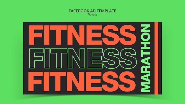 La plantilla de facebook para el viaje de fitness.