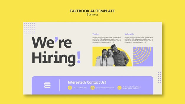 Plantilla de facebook web de negocios