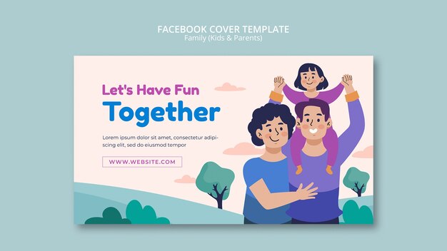 Plantilla familiar de diseño plano