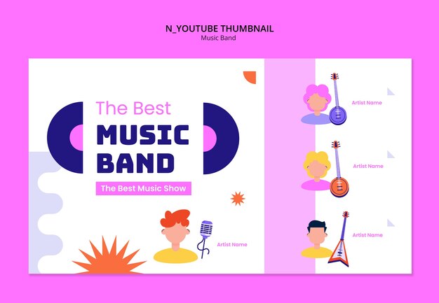 plantilla de festival de bandas de música
