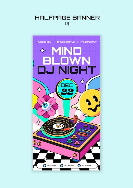 plantilla de fiesta de entretenimiento de DJ