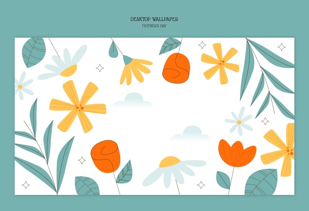plantilla floral para la celebración del día de la madre