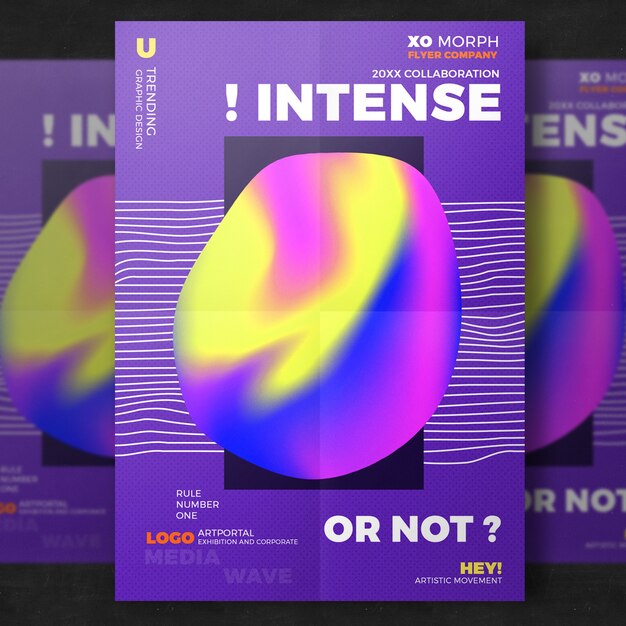 Plantilla de flyer creativo morado