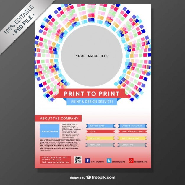 PSD gratuito plantilla de folleto editable gratis