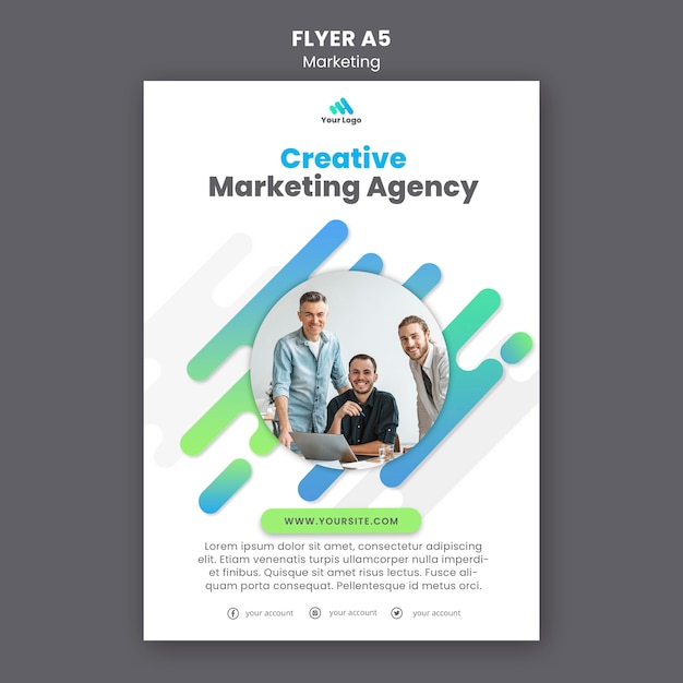 plantilla de folleto de marketing digital