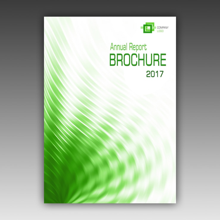 PSD gratuito plantilla de folleto verde