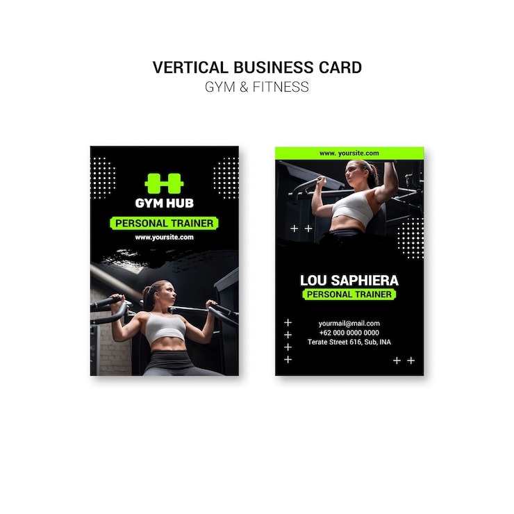 PSD gratuito plantilla de gimnasio de diseño plano
