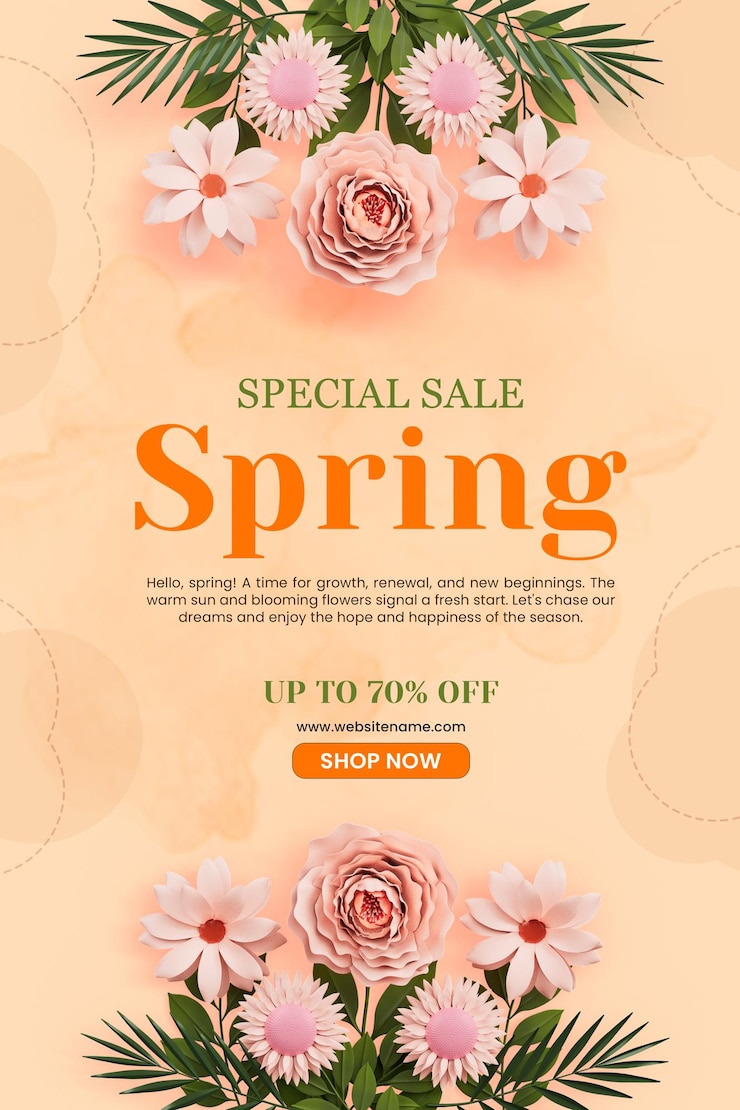 PSD gratuito plantilla de historia de redes sociales de venta especial de concepto de primavera