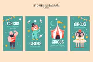 PSD gratuito plantilla de historias de instagram de diversión de circo