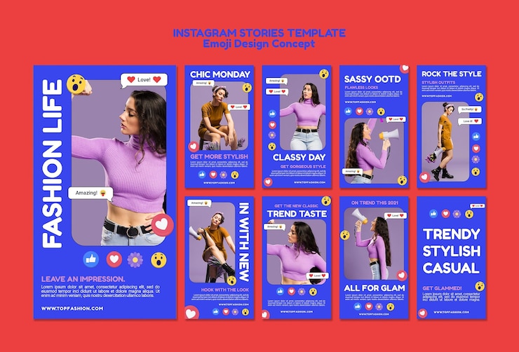 PSD gratuito plantilla de historias de instagram de moda casual de moda