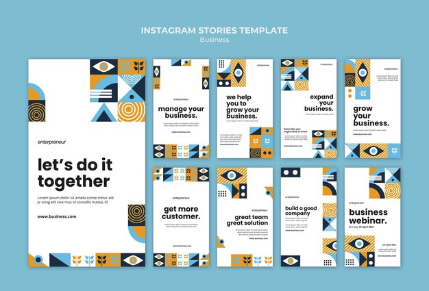 Plantilla de historias de instagram de negocios