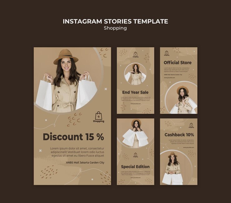 PSD gratuito plantilla de historias de instagram de venta de tienda