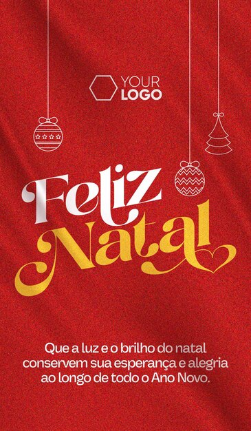 Plantilla historias tarjeta de navidad feliz navidad