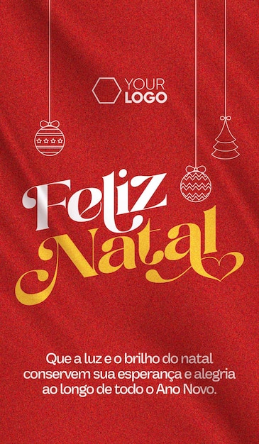 Plantilla historias tarjeta de navidad feliz navidad