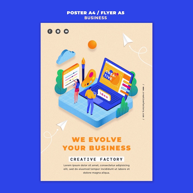 Plantilla ilustrada de impresión empresarial