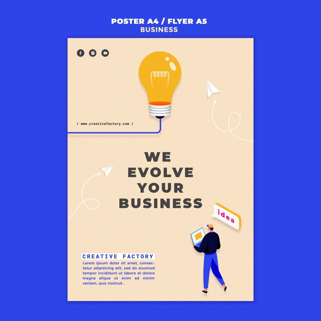 Plantilla ilustrada de impresión empresarial