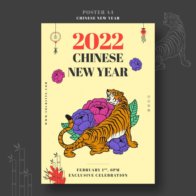 Plantilla de impresión de año nuevo chino