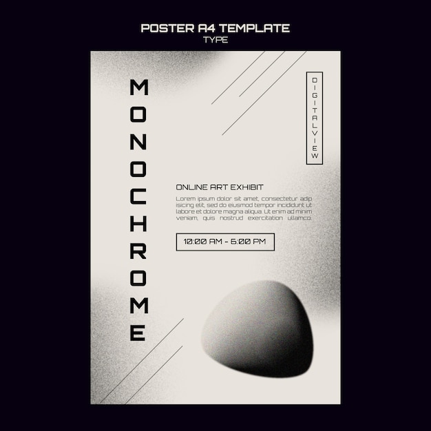 Plantilla de impresión de arte monocromo