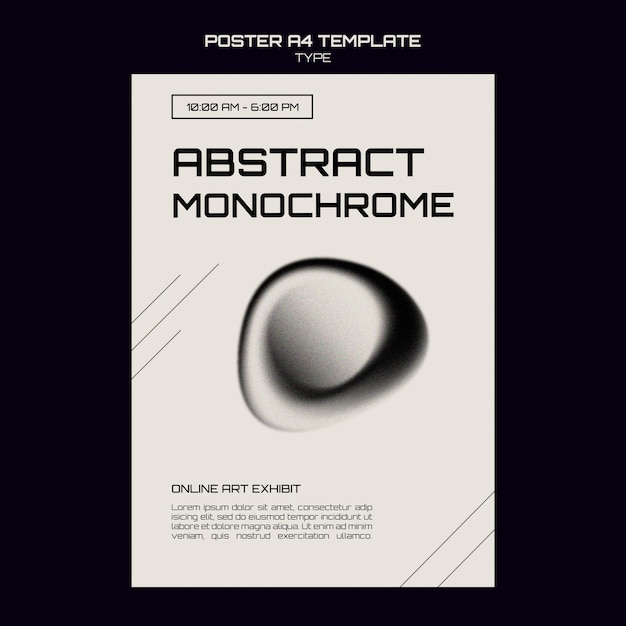 Plantilla de impresión de arte monocromo