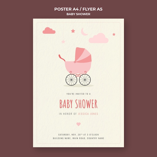 Plantilla de impresión de baby shower