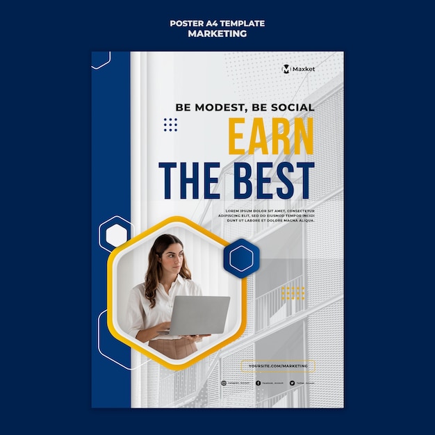 Plantilla de impresión comercial de marketing