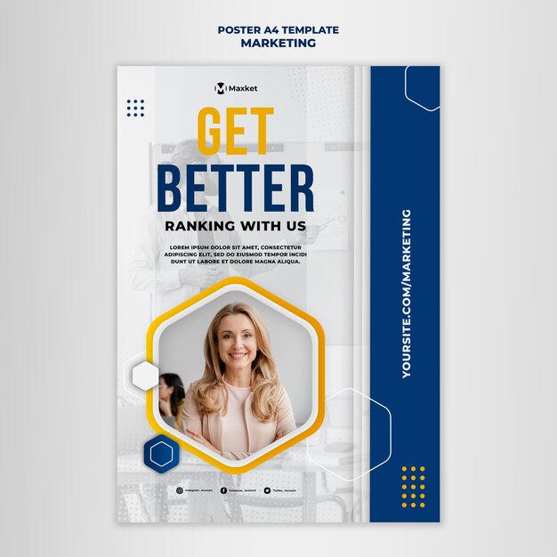 Plantilla de impresión comercial de marketing