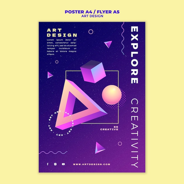 Plantilla de impresión de diseño de arte