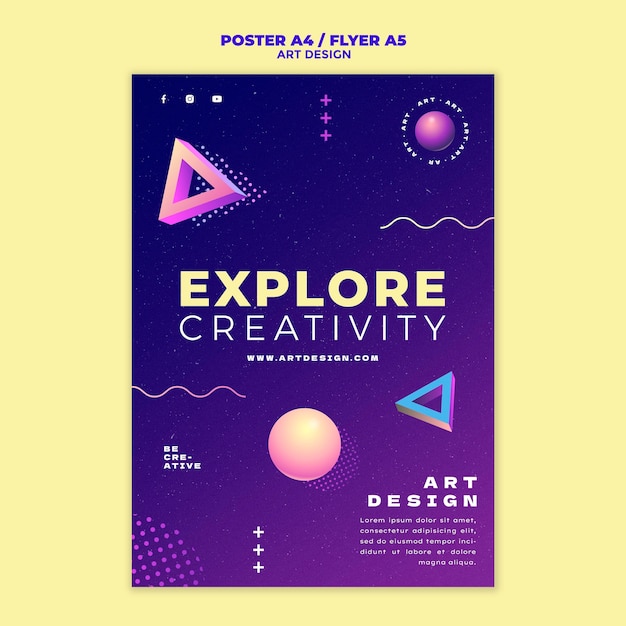 Plantilla de impresión de diseño de arte