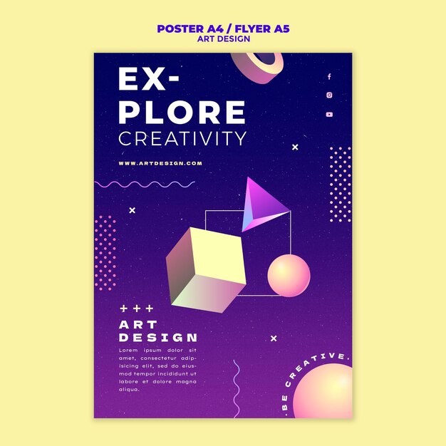 Plantilla de impresión de diseño de arte