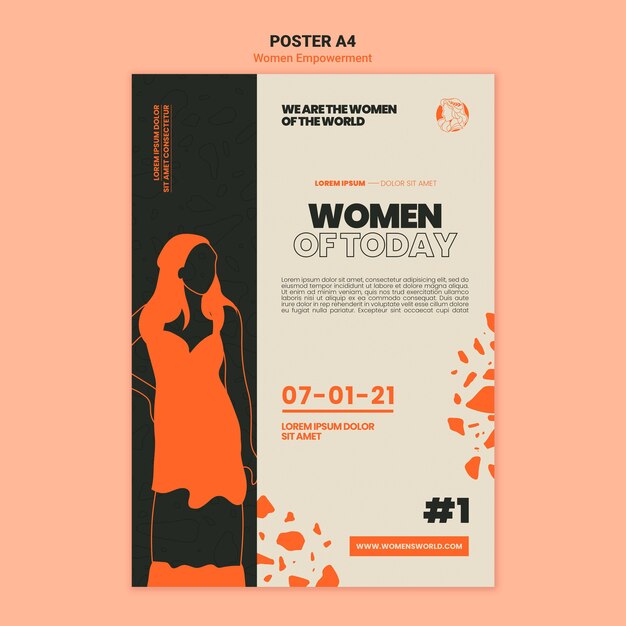 Plantilla de impresión de empoderamiento de las mujeres