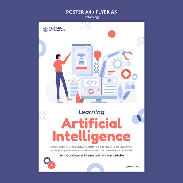 Plantilla de impresión de inteligencia artificial
