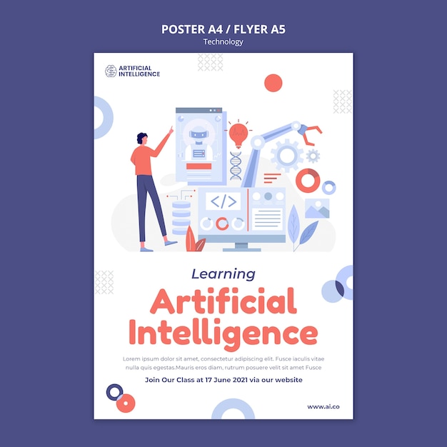 Plantilla de impresión de inteligencia artificial
