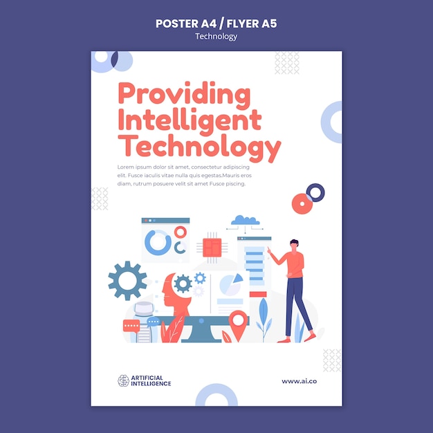 Plantilla de impresión de inteligencia artificial