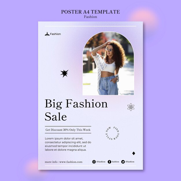Plantilla de impresión de moda y estilo