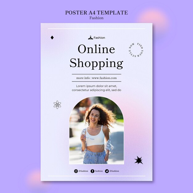 Plantilla de impresión de moda y estilo