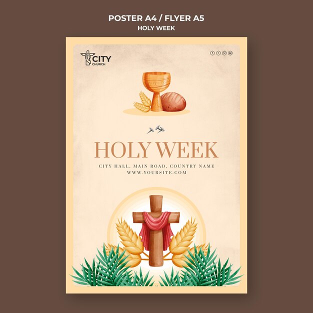 Plantilla de impresión de semana santa
